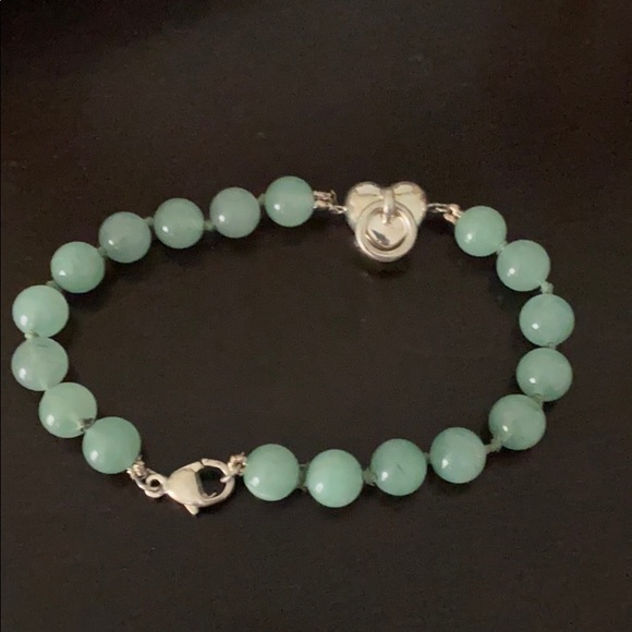 Tiffany & Co. Jewelry - Tiffany & Co silver and green stone bracelet